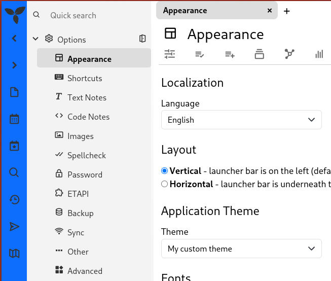 Creating a custom theme - User Guide